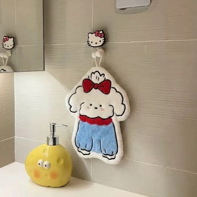 小狗擦手巾挂式毛巾手帕超强吸水加厚厨房卫生间可爱手布高颜值