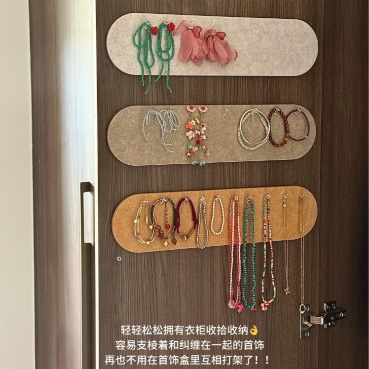 毛毡板收纳墙贴首饰品照片拍立得diy装饰展示板门后橱柜墙上宿舍