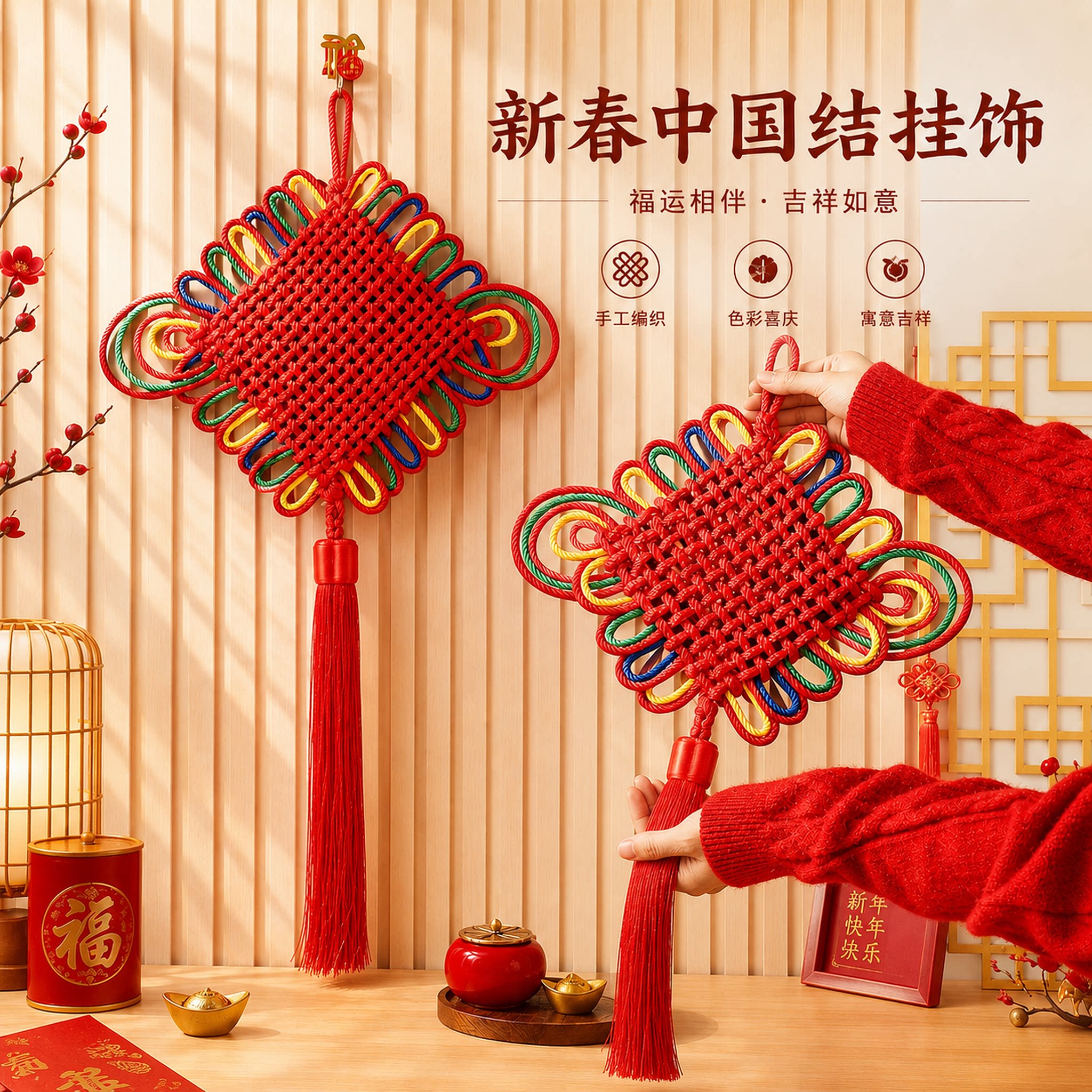 中国结挂件2026新款客厅入户门挂饰玄关电视背景墙高档装饰品大号图片