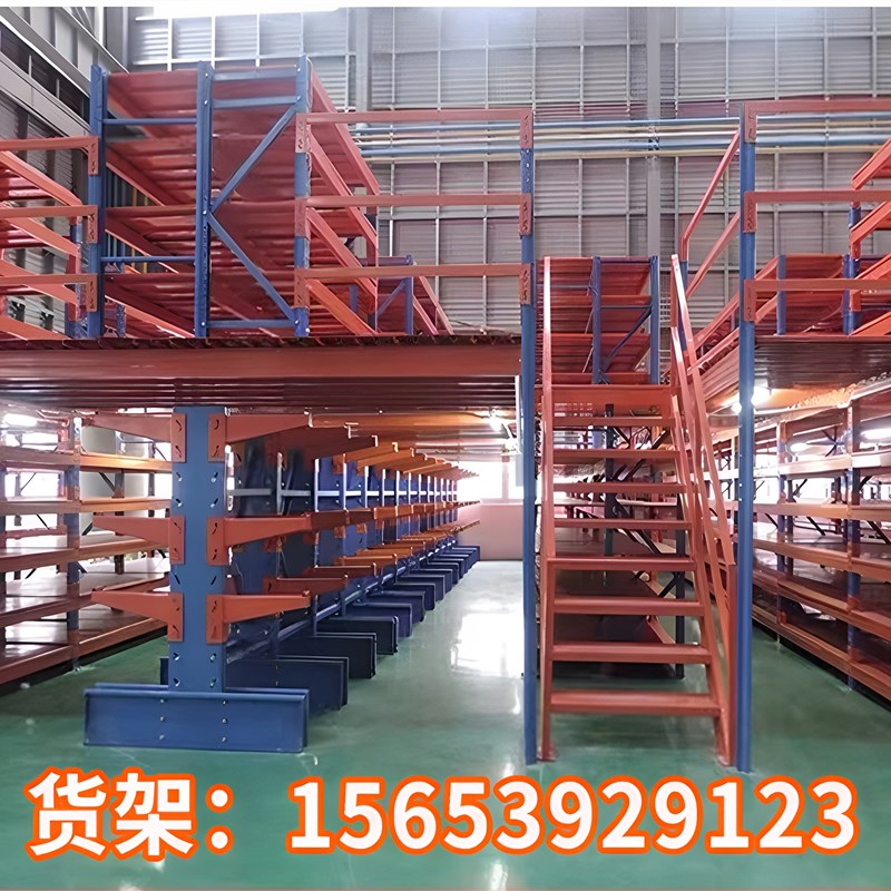 阁楼平台货架搭仓库重型货架办公室钢结构工字R钢定制二层可拆卸