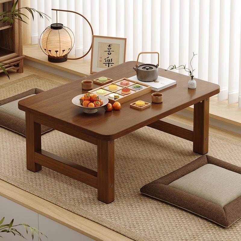 日式飘窗小桌子实木折叠卧u室家用炕桌榻榻米茶桌阳台宿舍学习矮