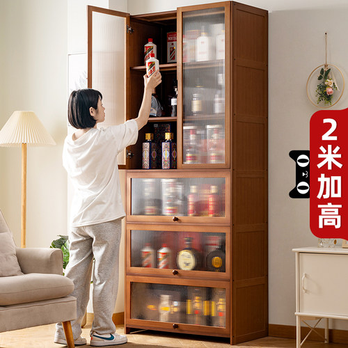 酒柜展示柜现g代简约餐边柜网红小酒架欧式家用实木客厅靠墙置物