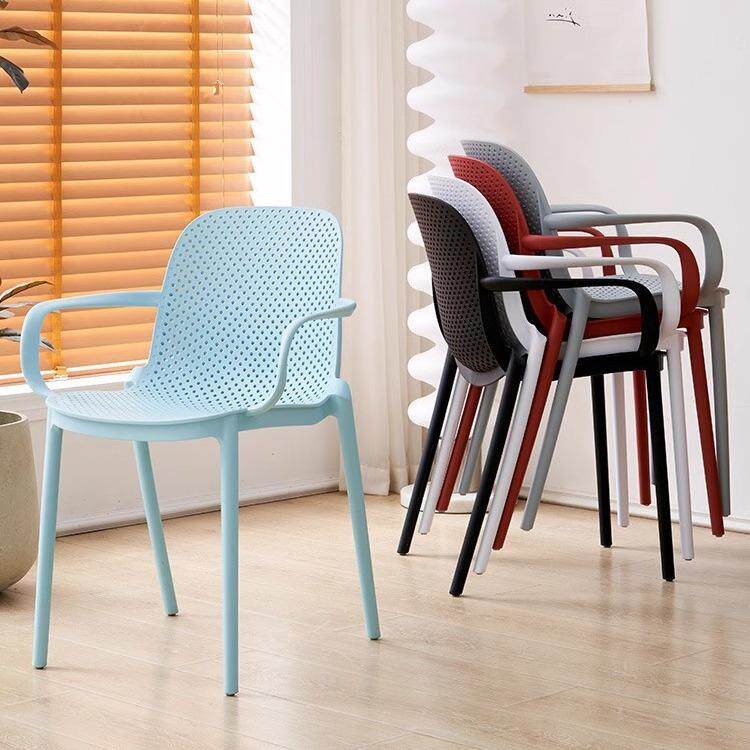 塑料椅子家用靠背椅加厚户外休闲椅现代简约餐桌椅北欧可叠放餐椅