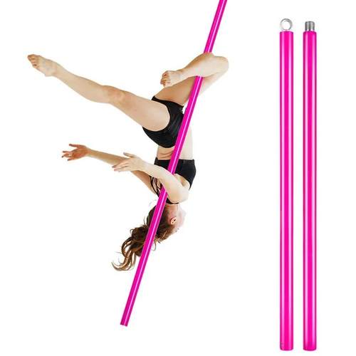 2米粉色烤漆飞杆空中钢管舞飞管酒吧便携式旋转杂技舞蹈室内钢管