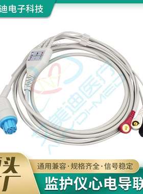 兼容DATEX(德恩)10孔扣式3 5导导联线