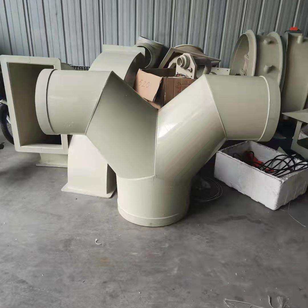 大口径白色pp风管PP管材pp通风三通 PP塑料三通 PP管件 变径