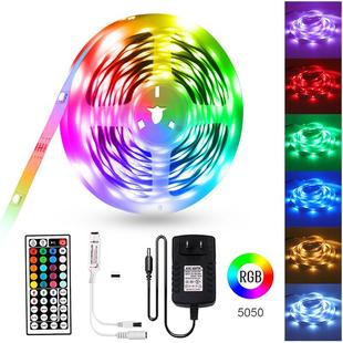 LED灯带5050RGB10M20M套装 饰 灯带12V18灯44键红外遥控裸板室内装