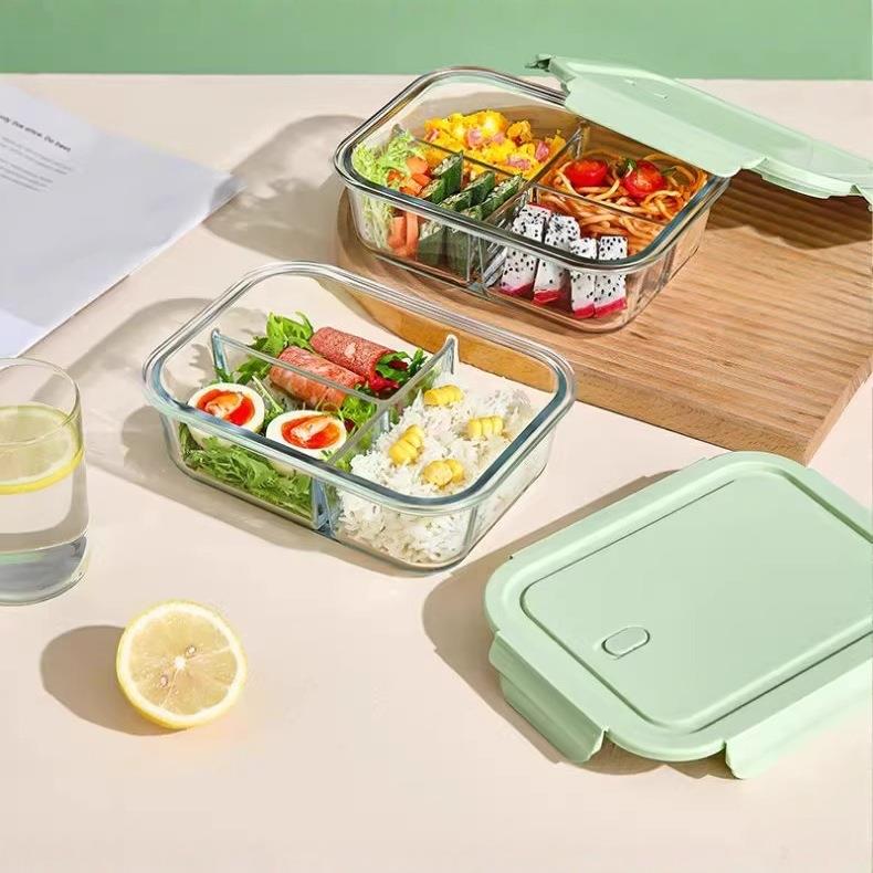 带饭神器玻璃饭盒2025新款高颜值上班族可微波炉便当盒玻璃密封盒