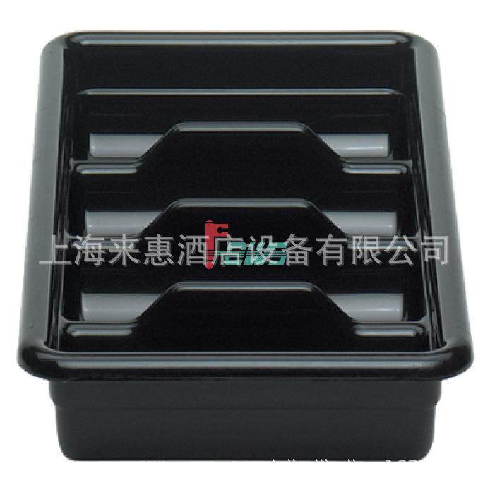 CAMBRO 1120CBP-110 聚乙烯四格餐具箱(黑色) 餐饮行业设备