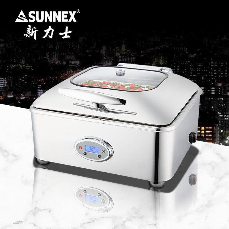 SUNNEX新力士布拉诺2/3方形可视自助餐炉电热保温布菲炉W08-50117