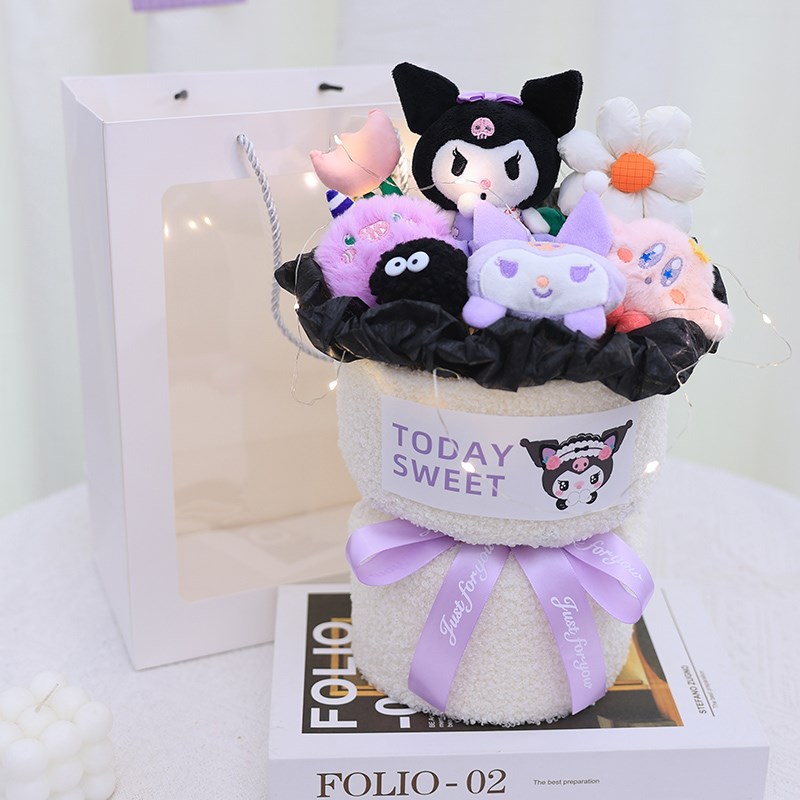 三丽鸥库洛d米公仔玩偶花束可爱卡通娃娃送女友孩子生日礼物礼盒