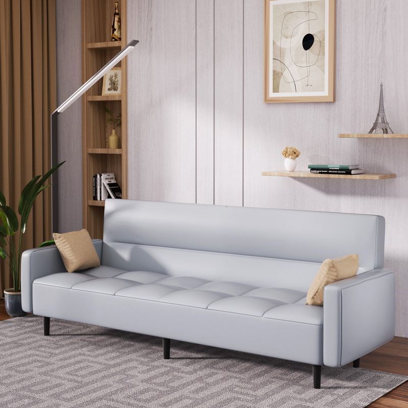 两用沙发床易操作猫爪皮免洗简易客厅高回M弹海绵久坐不塌实木高