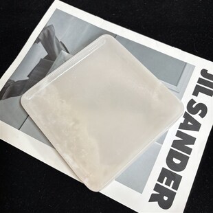 白冰玉托盘通透感l玉石收纳盘首饰收纳盘纯色简约大理石托盘水晶