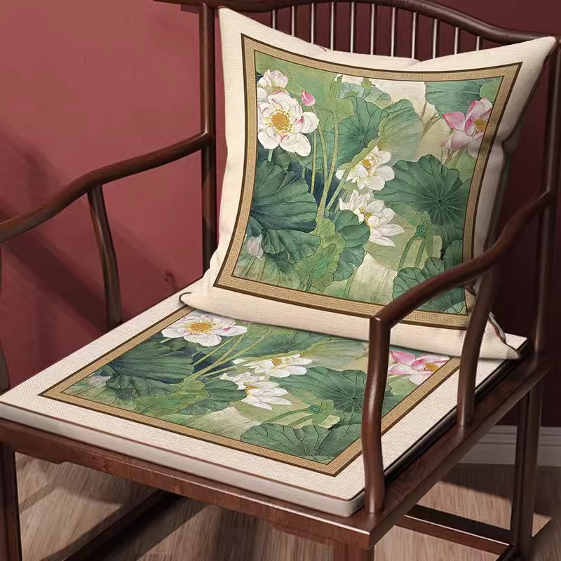 新中式茶椅坐垫太师椅实木圈椅椅垫抱枕红木M沙发椅垫书房茶室坐