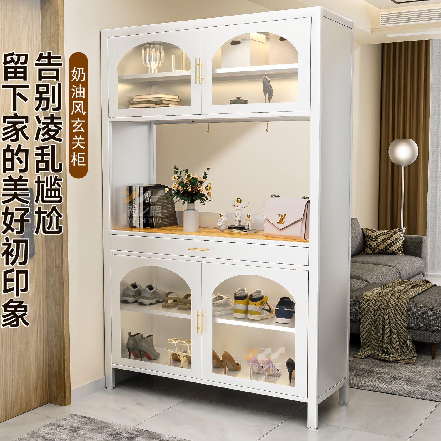 厨房收纳柜置物架餐柜落地多层靠墙一体收纳柜微波炉收纳层架整体
