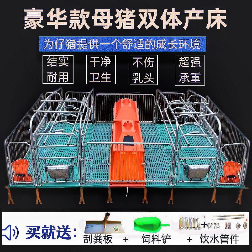 母猪产床全套一整套新款两用产床产保一体双体单体产床加厚热镀锌