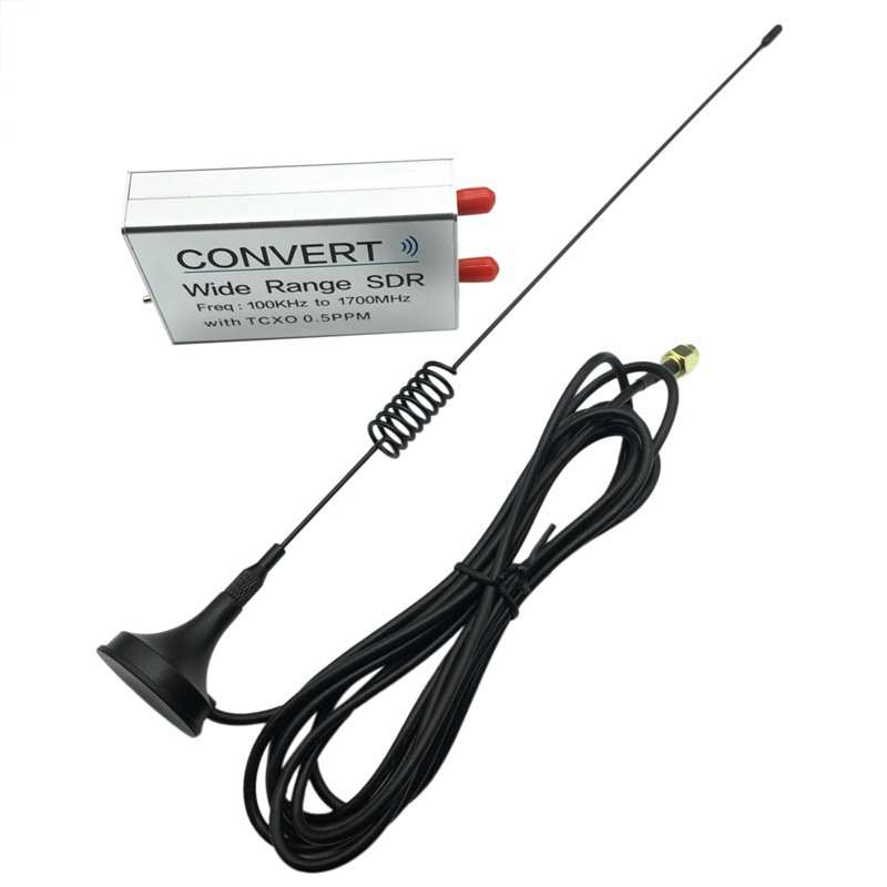 USB RTL SDR 接收机100KHz-1.7GHz full Band UV HF RTL-SDR