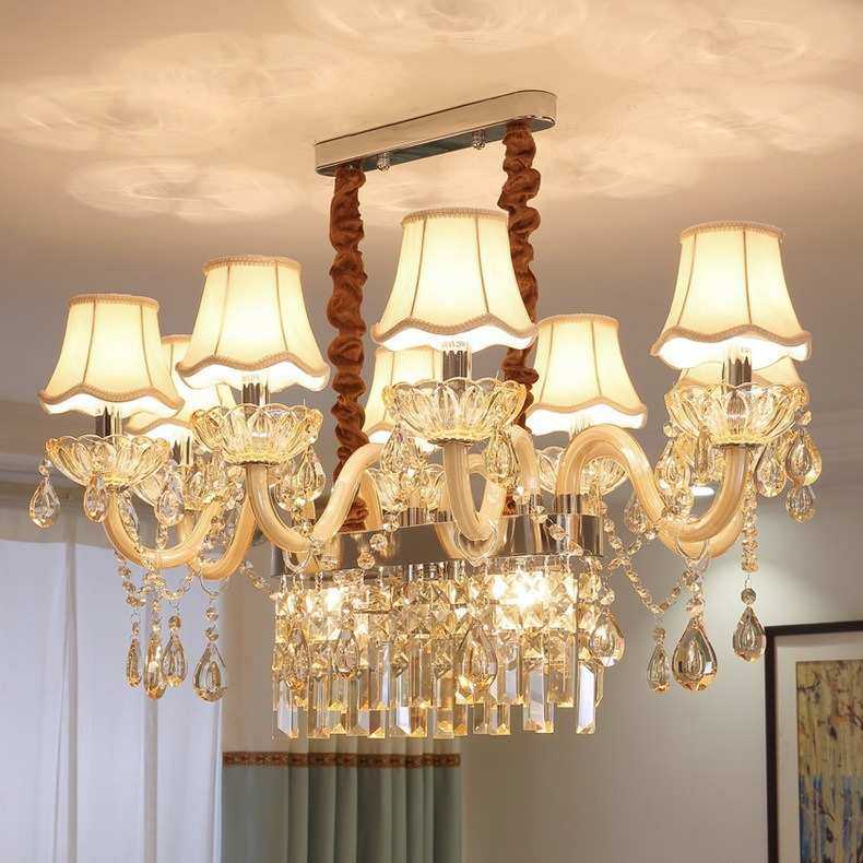 欧式水晶吊灯客厅现代大气奢华别墅复式大厅餐厅简欧蜡烛书房灯具
