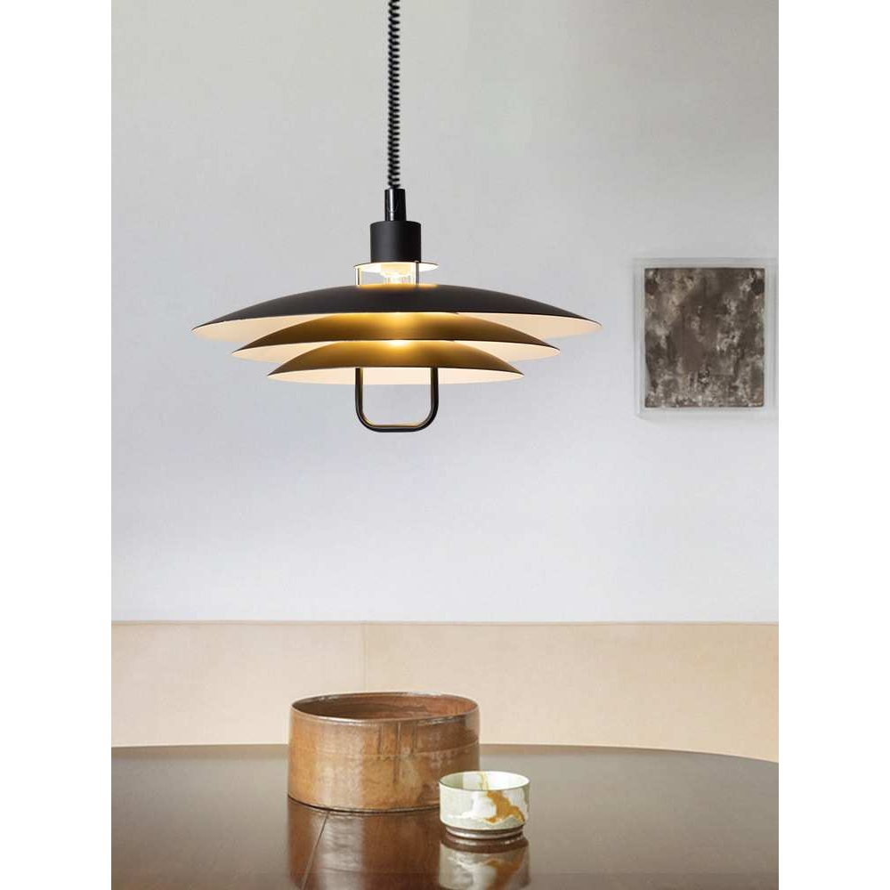 北欧设计师客厅餐厅吧台多层圆形飞碟可位移升降PH吊灯民宿酒店