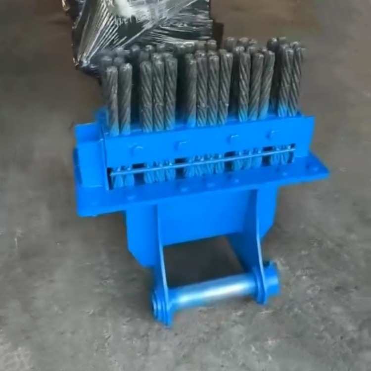 3排14根仰拱钢刷 挖掘机前端钢丝刷子隧道明洞仰拱换填清底刷头