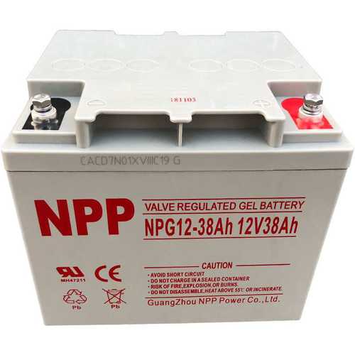 NPP耐普蓄电池12V38AH NP12-38AH太阳能路灯UPS电源铅酸免维护