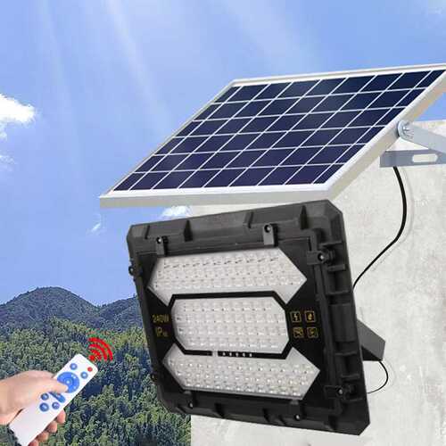 跨境新款LED Solar太阳能投光灯户外防水超亮家用庭院农村大门口