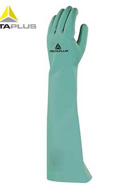 代尔塔 201846 绿色长丁腈防化手套 耐油耐酸碱溶剂喷漆化工作业
