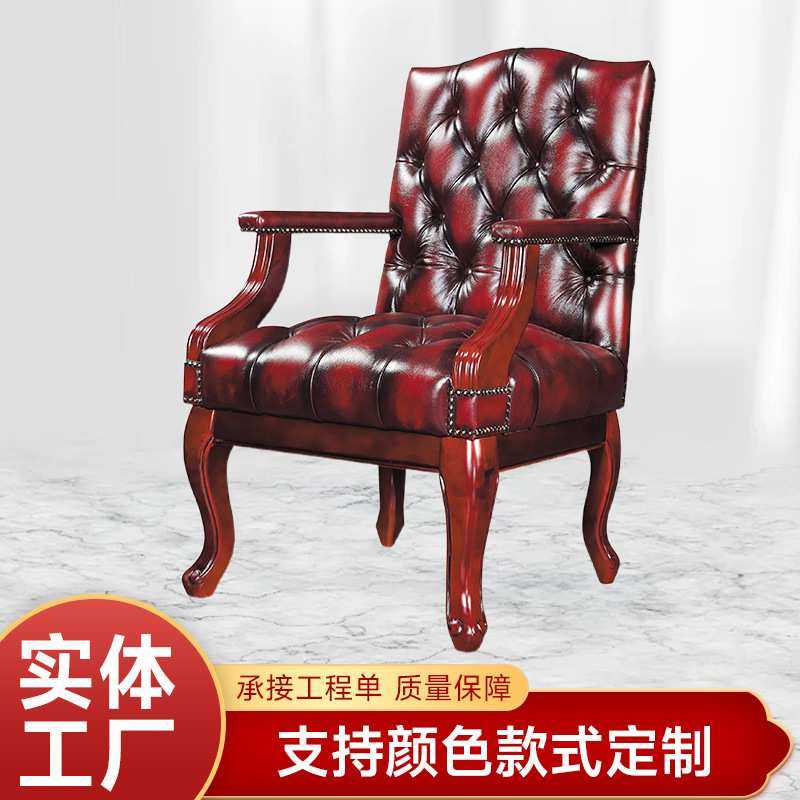 欧式实木书桌办公室老板电脑桌椅书房家具可旋转升降书桌椅供应