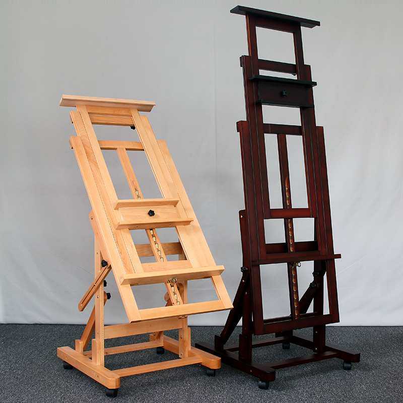 DHJ-3实木专业落地大画架美术生专用支架式可调节木质国画油画架