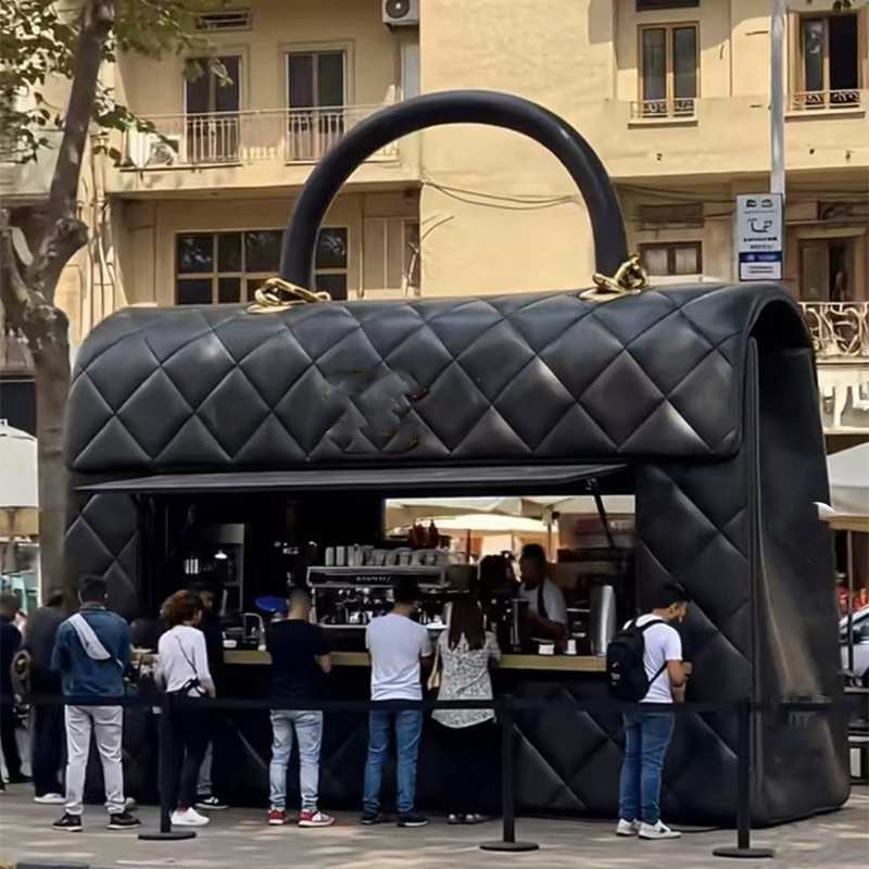 新款仿真餐车大型模型厂家 商业街摆摊车多功能售卖屋奶茶小吃屋