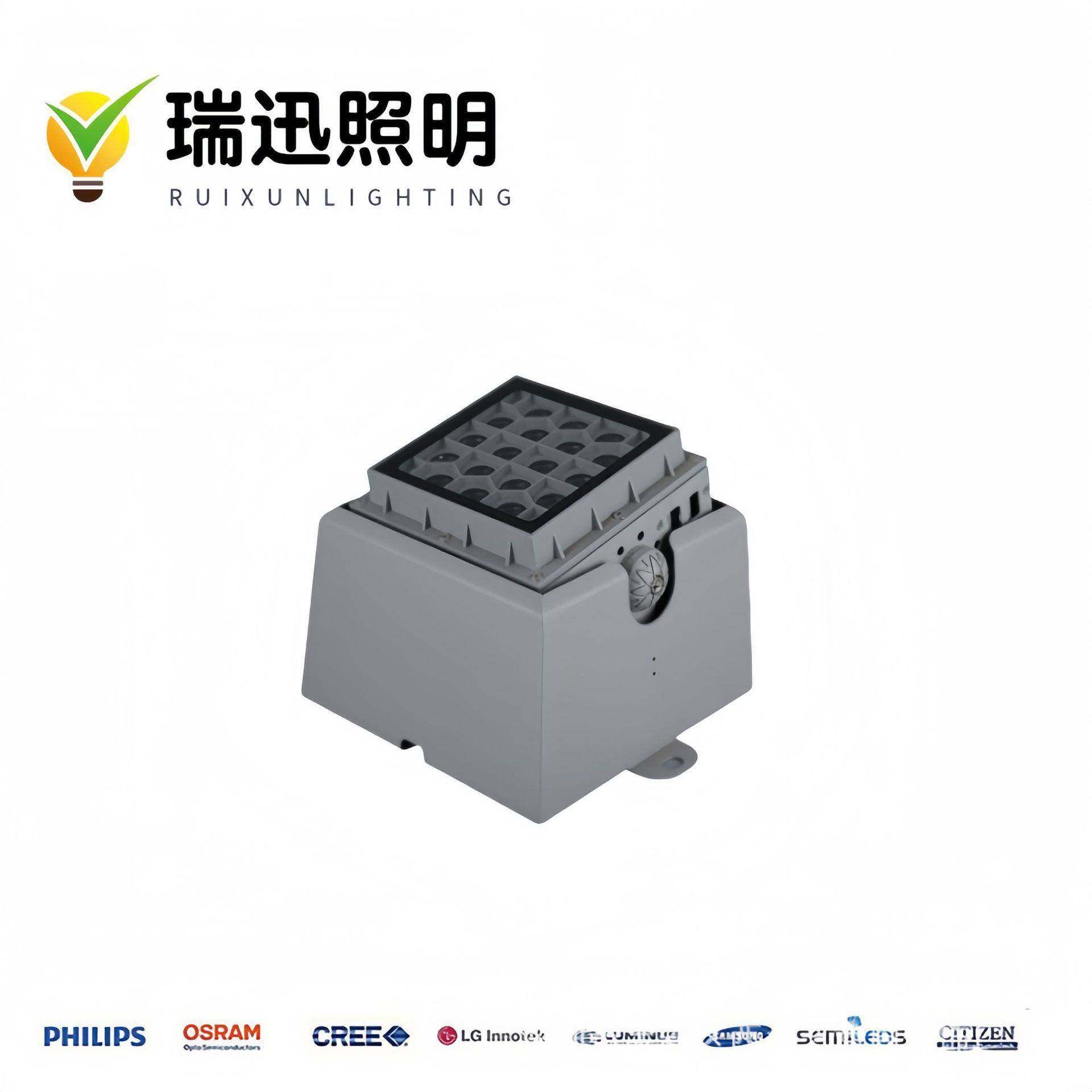 厂家直销36W72W128W户外防水LED明装投光灯 大功率七彩投射树灯