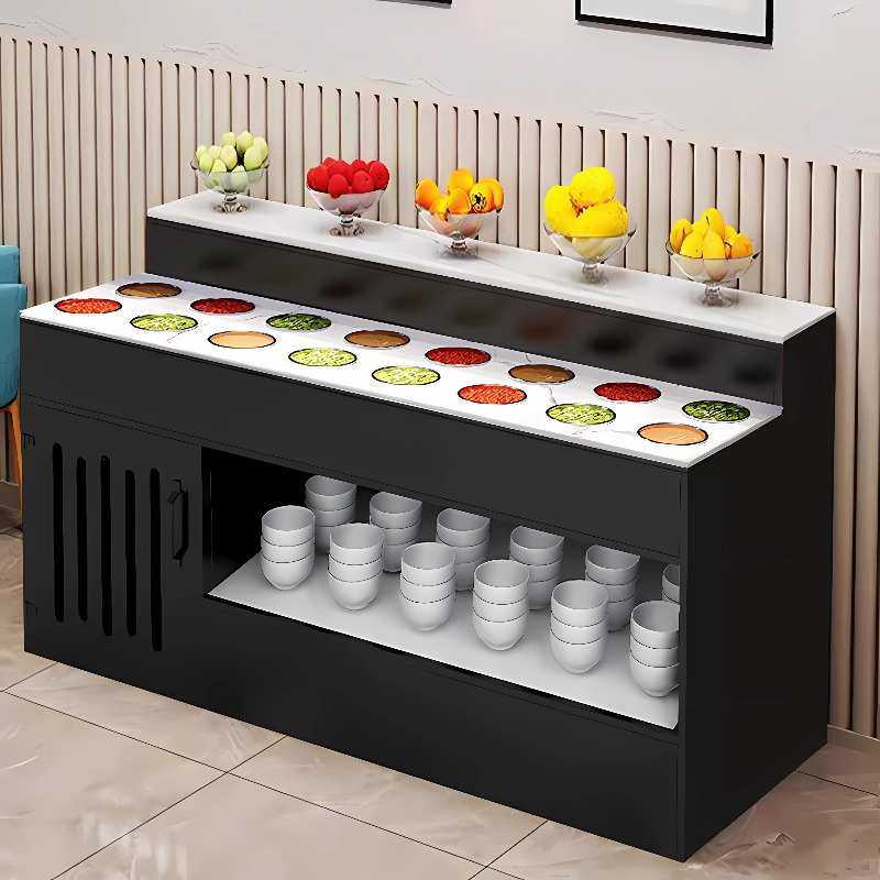 火锅店调料台商用自助小料台烤肉店蘸料台定制酱料台双层调料柜子