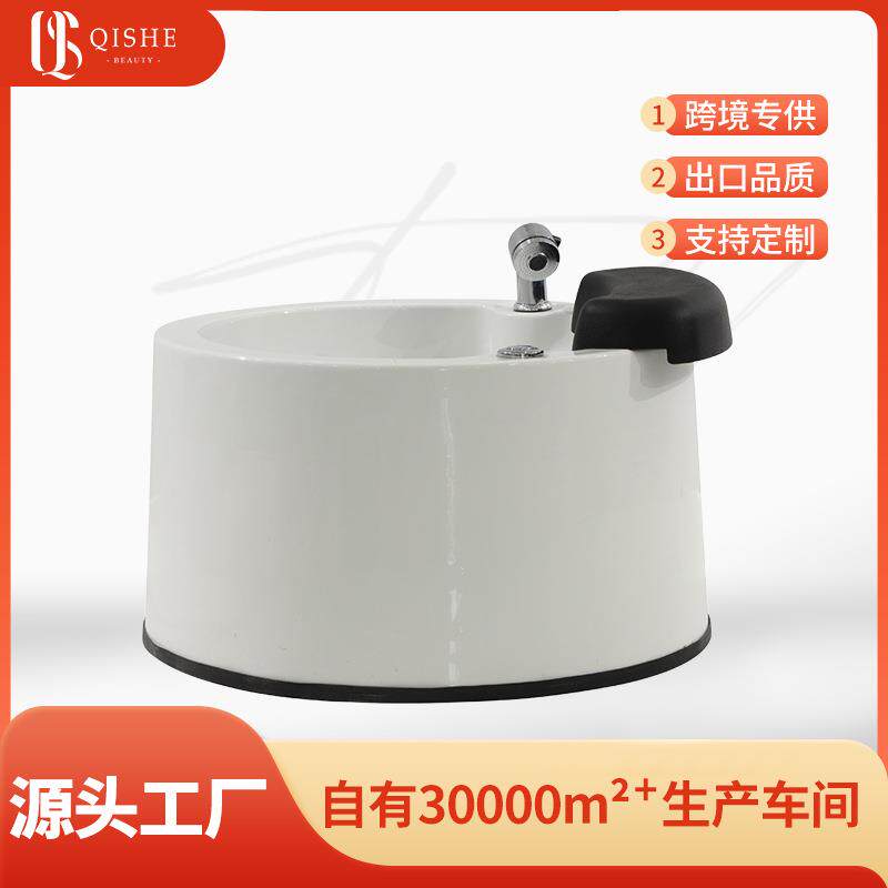 SPA泡脚盆玻璃材质亚克力盆带冲浪按摩彩灯消毒功能多功能沐足盆