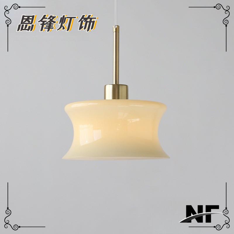 星木小吊灯法式复古中古风玻璃飘窗单头阳台后现代卧室床头玻璃灯
