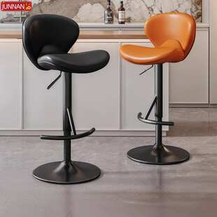 定制吧台椅子久坐不累高脚凳收银前台商用靠背意式家用升降酒吧椅