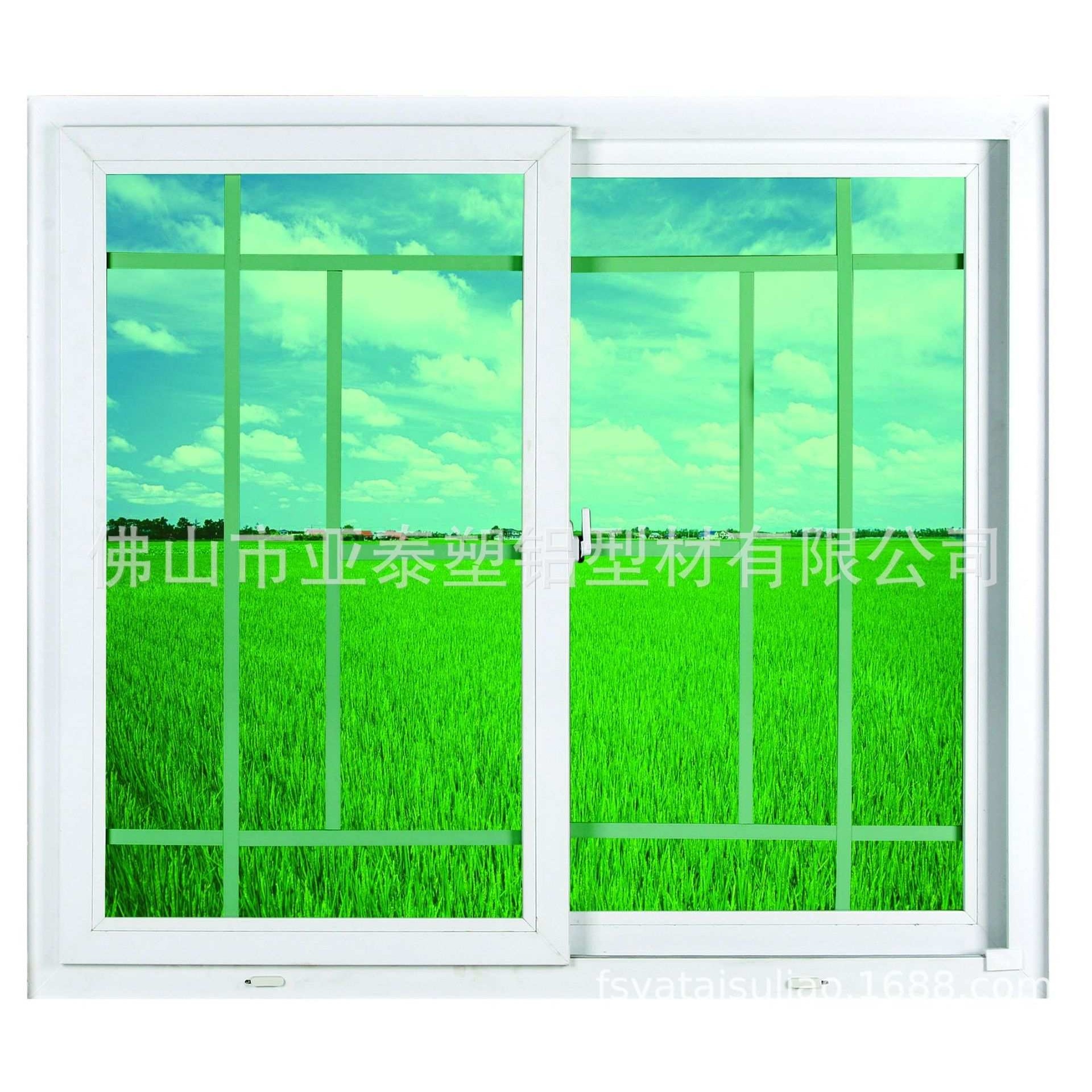 佛山塑钢门窗U-PVC定制平开推拉窗隔音窗户带纱窗封阳台定做