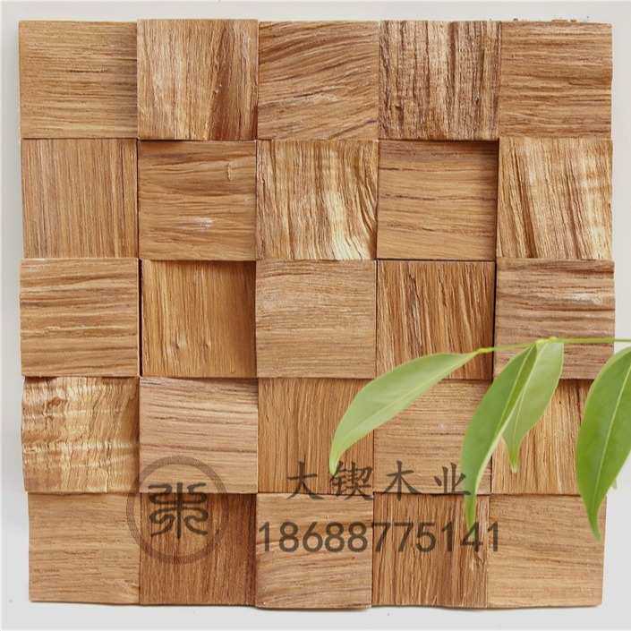 柚木马赛克实木背景墙电视背景墙玄关隐形门背景墙无缝连接 大锲