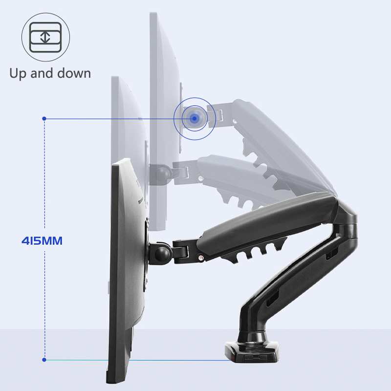 桌面显示器支架气压臂电脑屏幕底座铝合金增高架子Monitor Mount