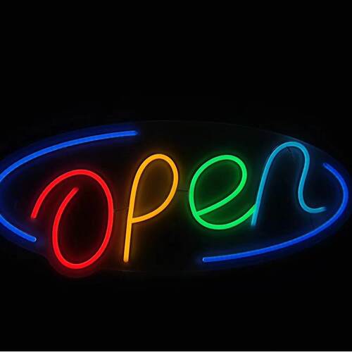 open创意led氛围灯霓虹灯可定制 零售 柔性灯店面装饰广告牌