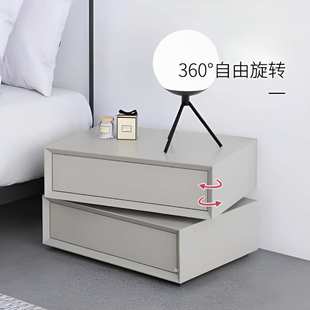 意式斗柜办公室烤漆创意矮柜简约时尚可旋转卡里亚柜家用现代矮柜