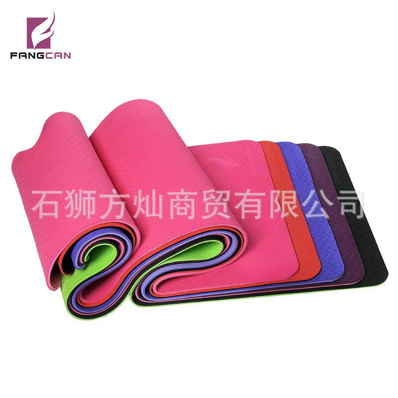 瑜伽垫TPE加厚FANGCAN方灿无味环保防滑缓冲平板支撑健身运动8MM