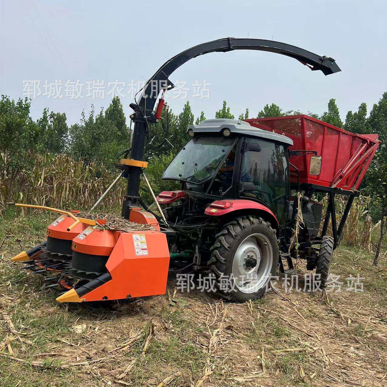 轮式四驱拖拉机款青储机圆盘式秸秆青贮机配件各种型号收草机
