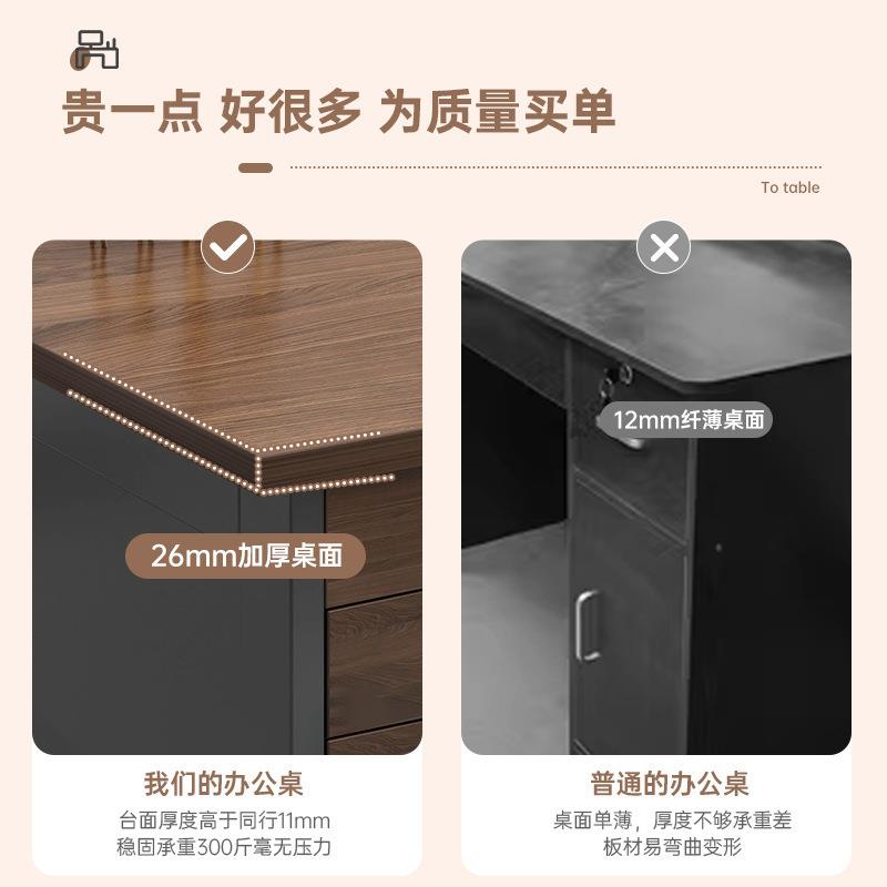办公桌简约现代办公室老板桌子员工位职员桌椅组合电脑桌家用书桌