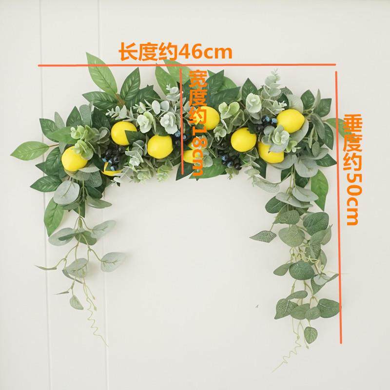 仿真门楣花花环门饰挂饰柠檬墙壁装饰跨境货源厂家直销,鲜花速递/花卉仿真/绿植园艺,其它园艺用品,淘宝优惠券,粉丝福利购,淘宝优惠卷