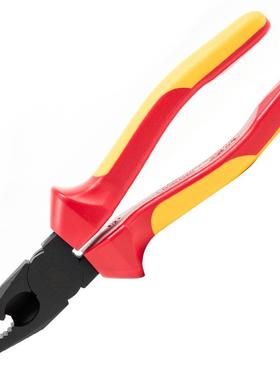 72627高压绝缘钢丝钳VDE1000V电工钳老虎钳子G系列8英寸