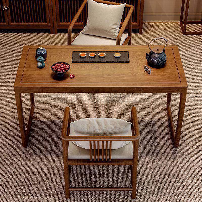 实木书桌茶桌阳台桌组合茶几茶台禅意小户型中式简约客厅家用桌子