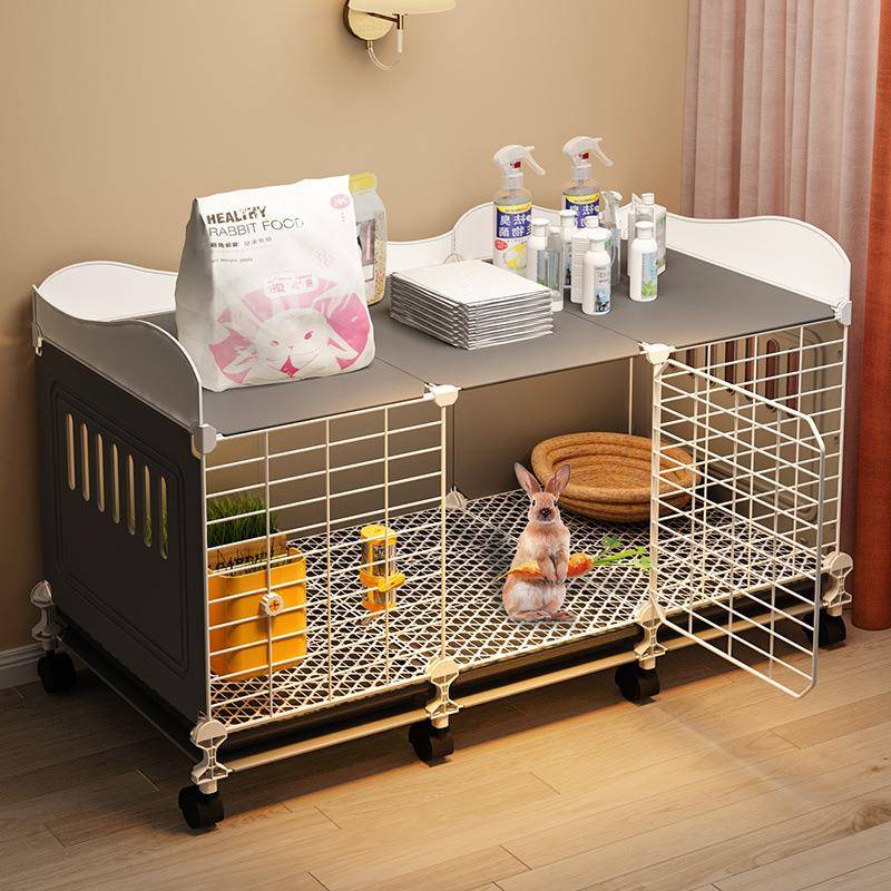 兔笼子家用大号防喷溅室内专用加固加密繁殖小型加高别墅全套兔窝