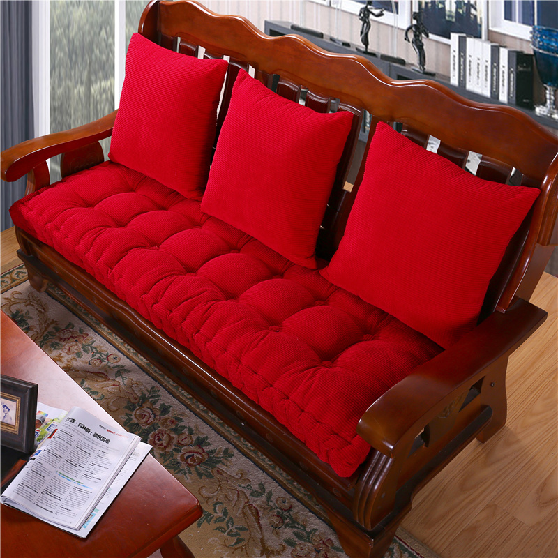 木头沙发中式红实木沙发垫冬季加厚防滑坐垫三人座U通用飘窗垫订