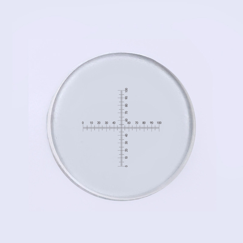 0.1mbm刻度 C7目镜十字坐标两个方向有刻度测微尺显微镜大学生物