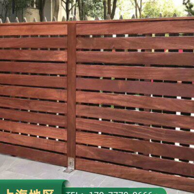 室外围墙别墅碳化木篱笆庭院阳台护栏田园栅栏花园户外防腐木围栏